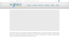 Desktop Screenshot of haydenpt.com